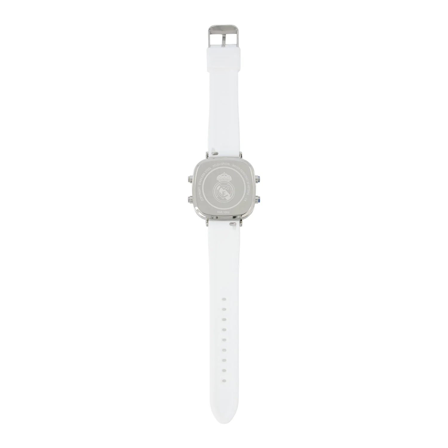 Square Digital Watch Silicone Strap White