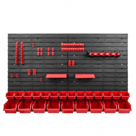 Tool wall 115 x 78 cm with Hooks and 23 Boxes + Tool holder
