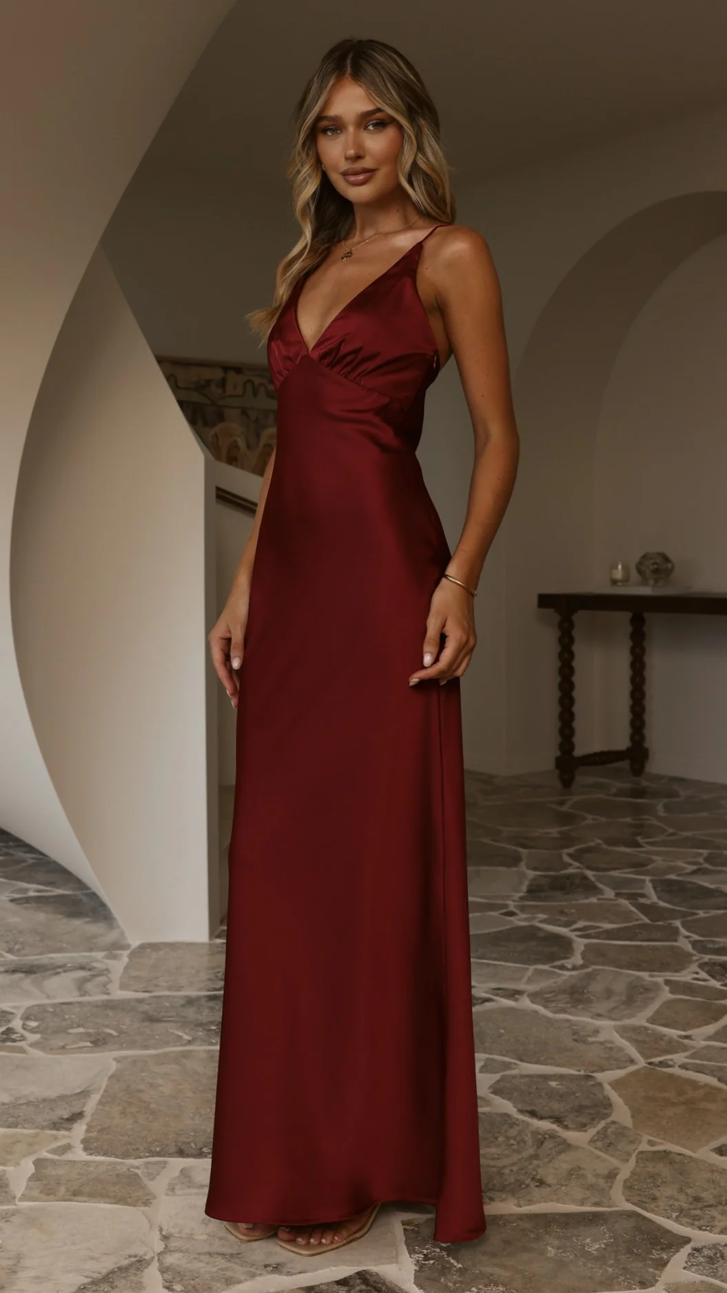 Ziah Maxi Dress - Wine