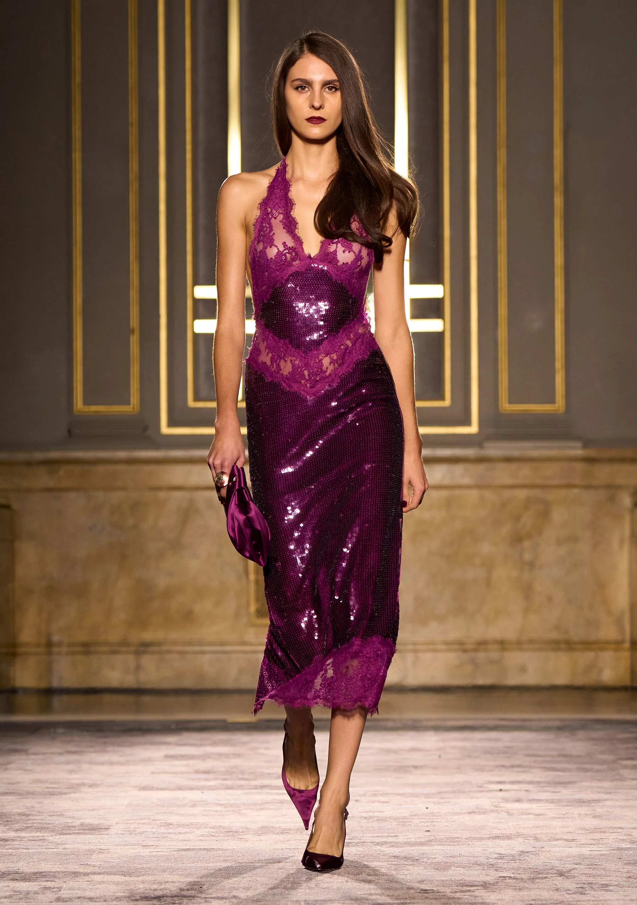 Vicky Sequin Lace Dress