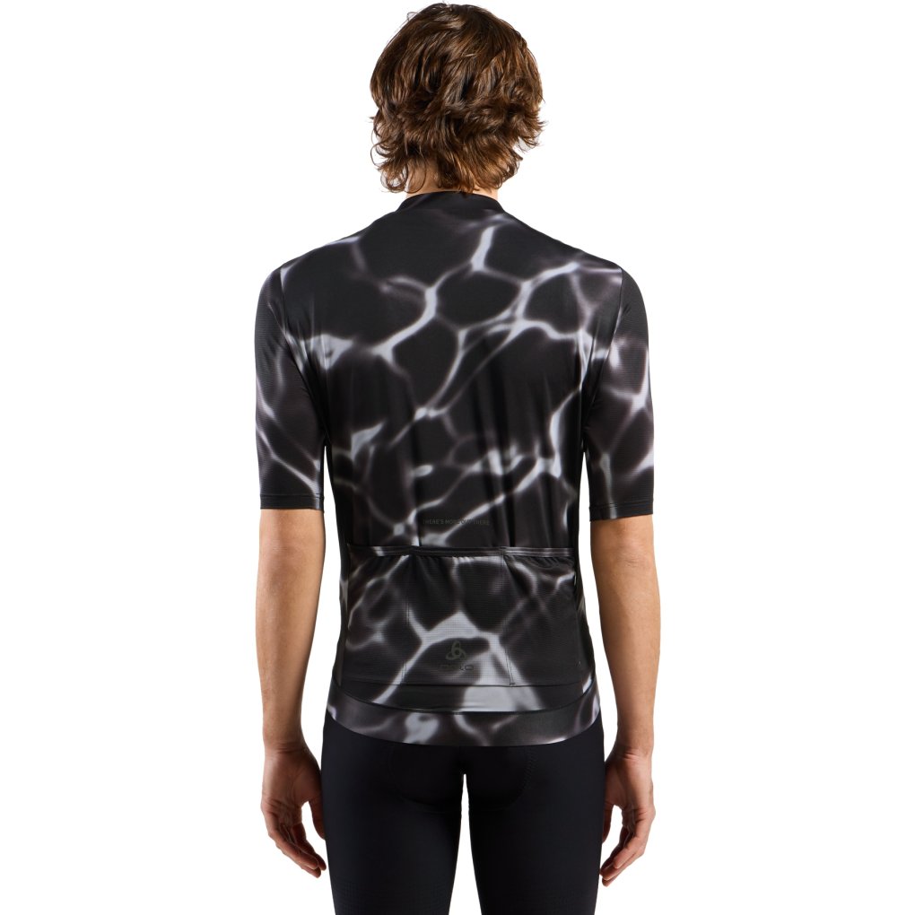 Odlo Zeroweight Pro Chill-Tec Full-Zip Print Cycling Jersey Men - black