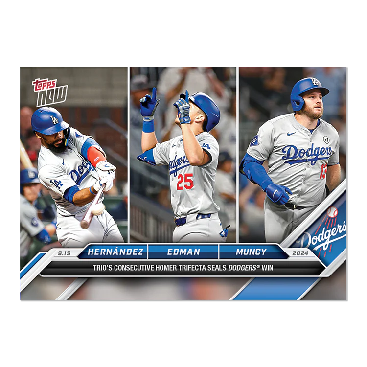 Teoscar Hernández/Tommy Edman/Max Muncy - 2024 MLB TOPPS NOW® Card 705