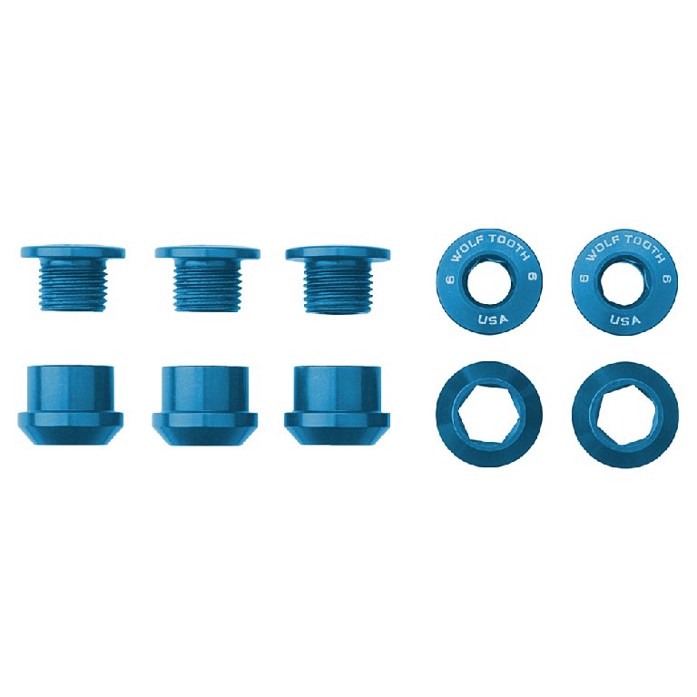 Wolf Tooth Aluminum Chainring Bolts - 6mm - 1-speed (5 pieces)