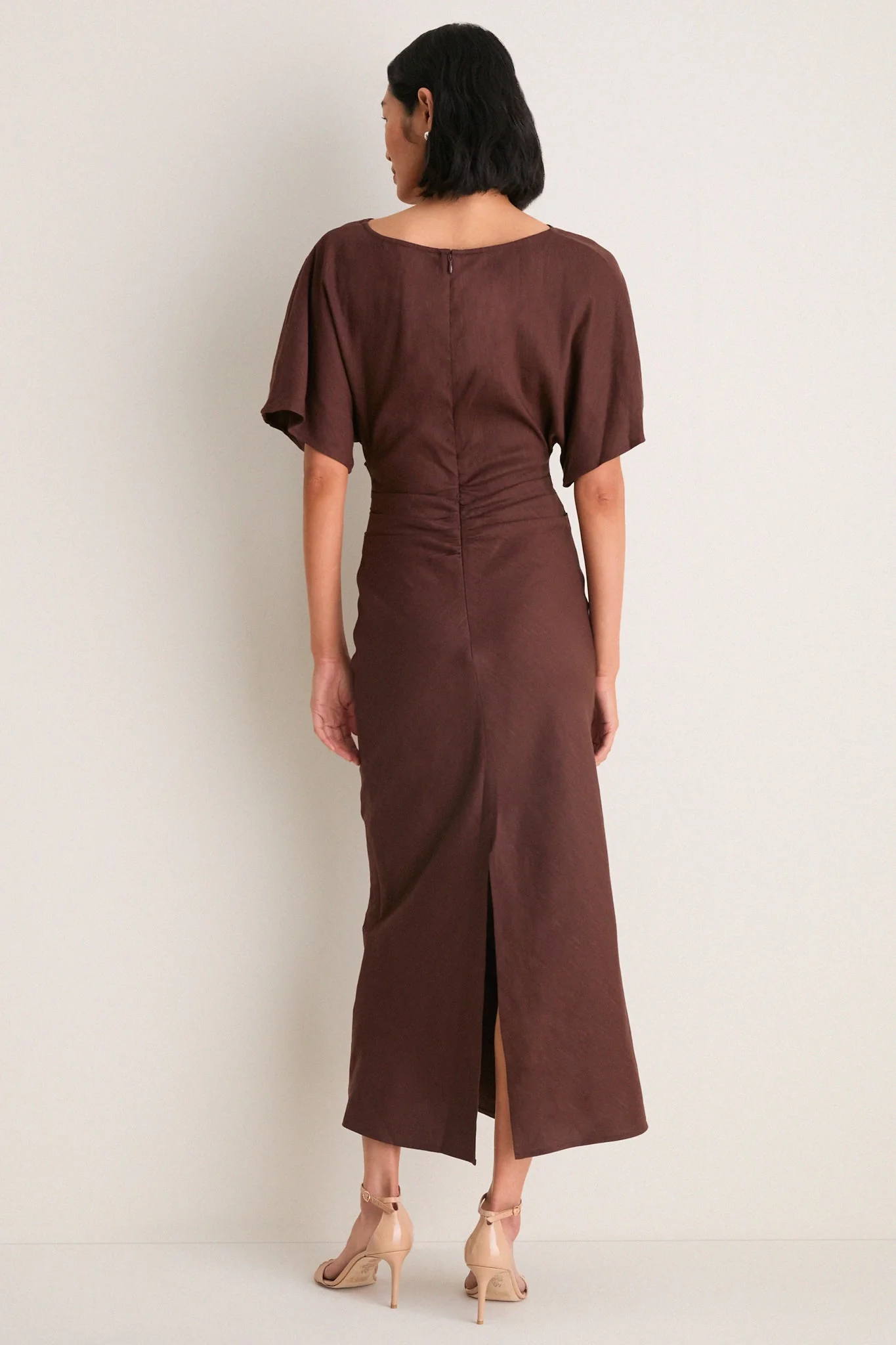 Dark Oak Amelie Linen Dress