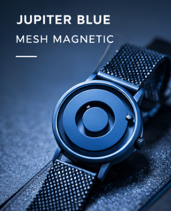 Jupiter Blue mesh magnetic watch