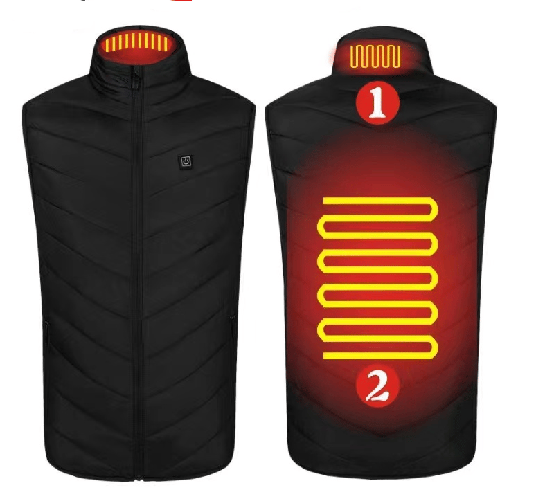 2022 Updated Version Two-touch LED Controller Heated Vest For Men & Women With Battery Pack
