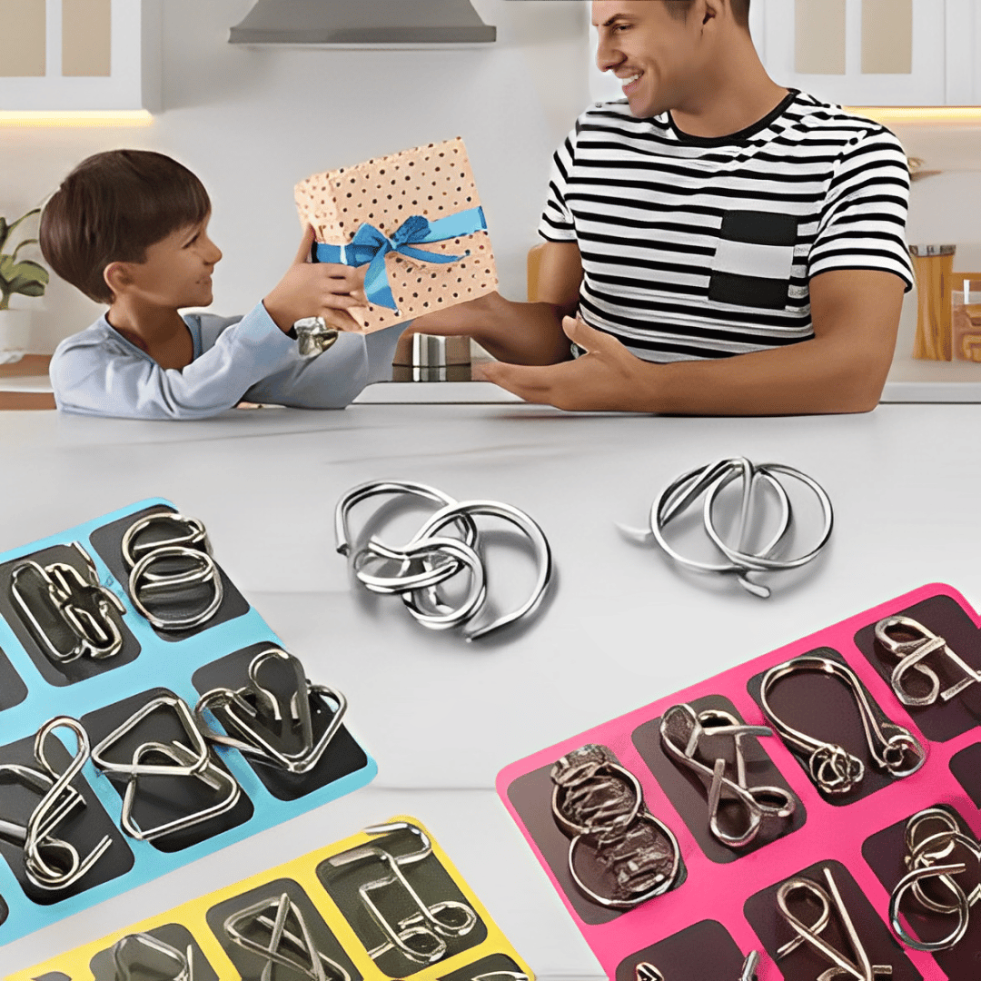 š„Letzter Tag der Aktion 49 % Rabatt - Metall-Puzzle-Ring, bildende Denkspiele, IQ-Spielzeuge, metallische Denksportaufgaben