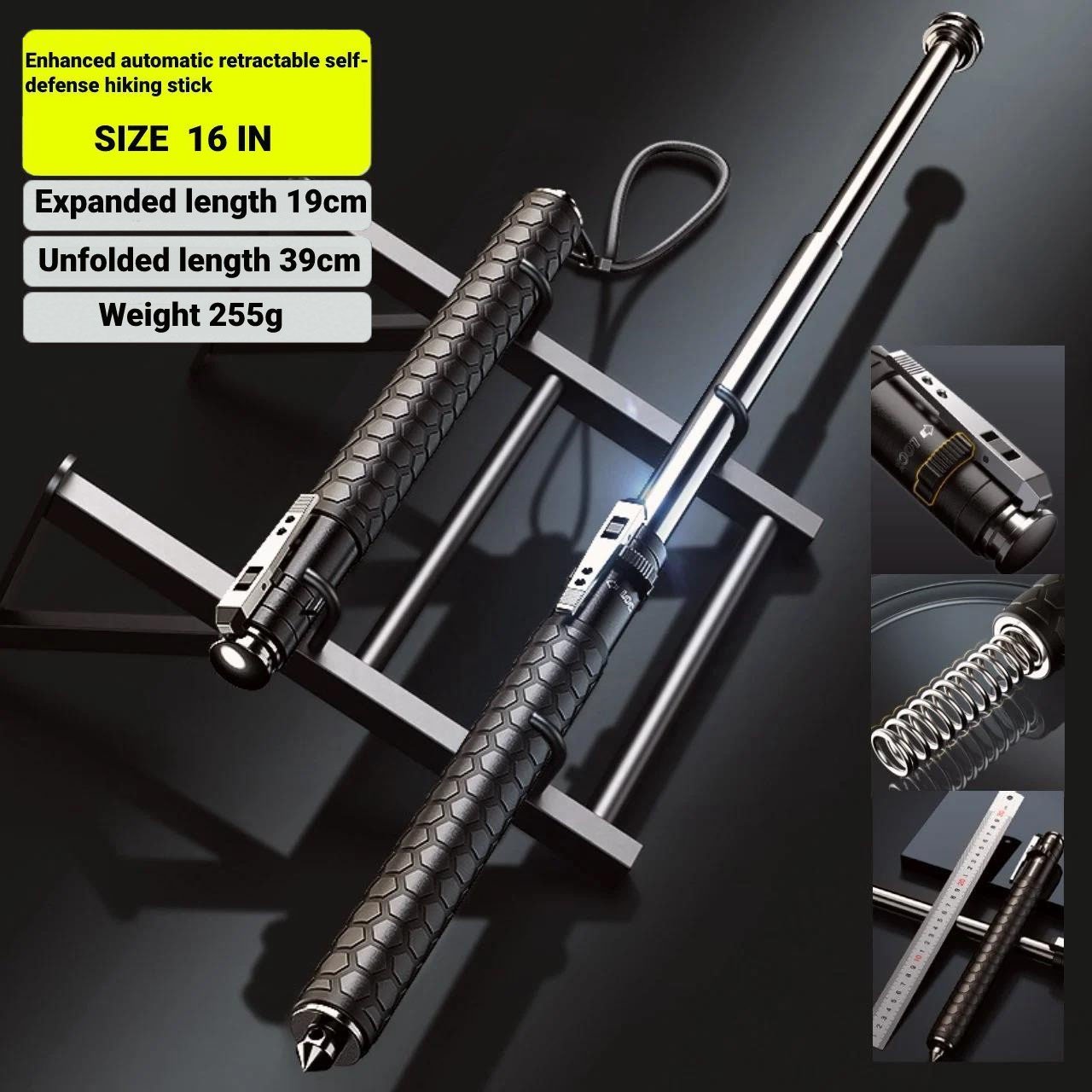 🔥(Last Day Promotion - 50% OFF)Enhanced Automatic Retractable Hiking Stick, BUY 2 FREE VIP SHIPPING