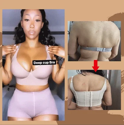 🔥Fashion Deep Cup Bra🔥Bra with shapewear incorporated (Size runs the same as regular bras)