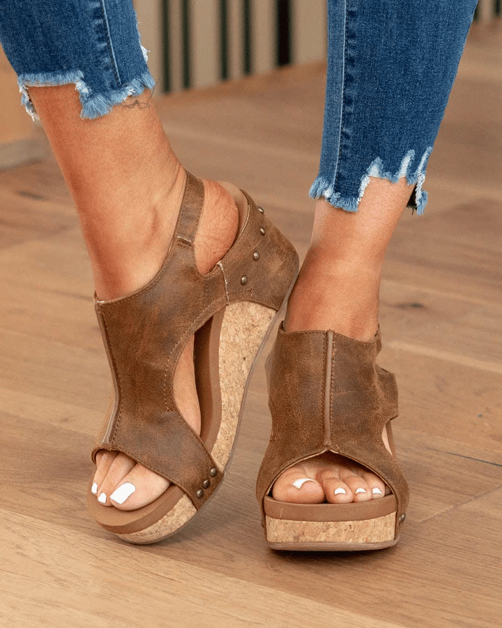 LETZTER TAG-49% RABATT💥Keilsandalen mit mittlerem Absatz(Kaufen Sie 2 gratis Versand)