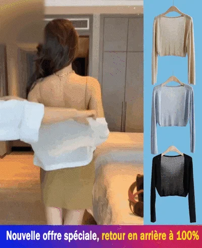 Spécial printemps 49% de réduction❤️Cardigan tricoté avec protection solaire