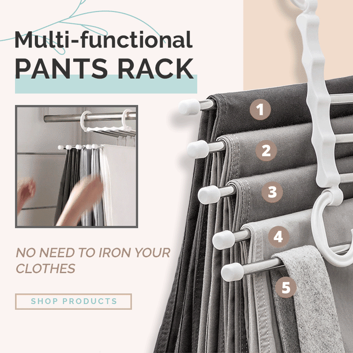 🎁2023-Christmas Hot Sale 49%OFF🎁-🔥Multi-functional Pants Rack -(1 Pack with 5 Metal Clips)