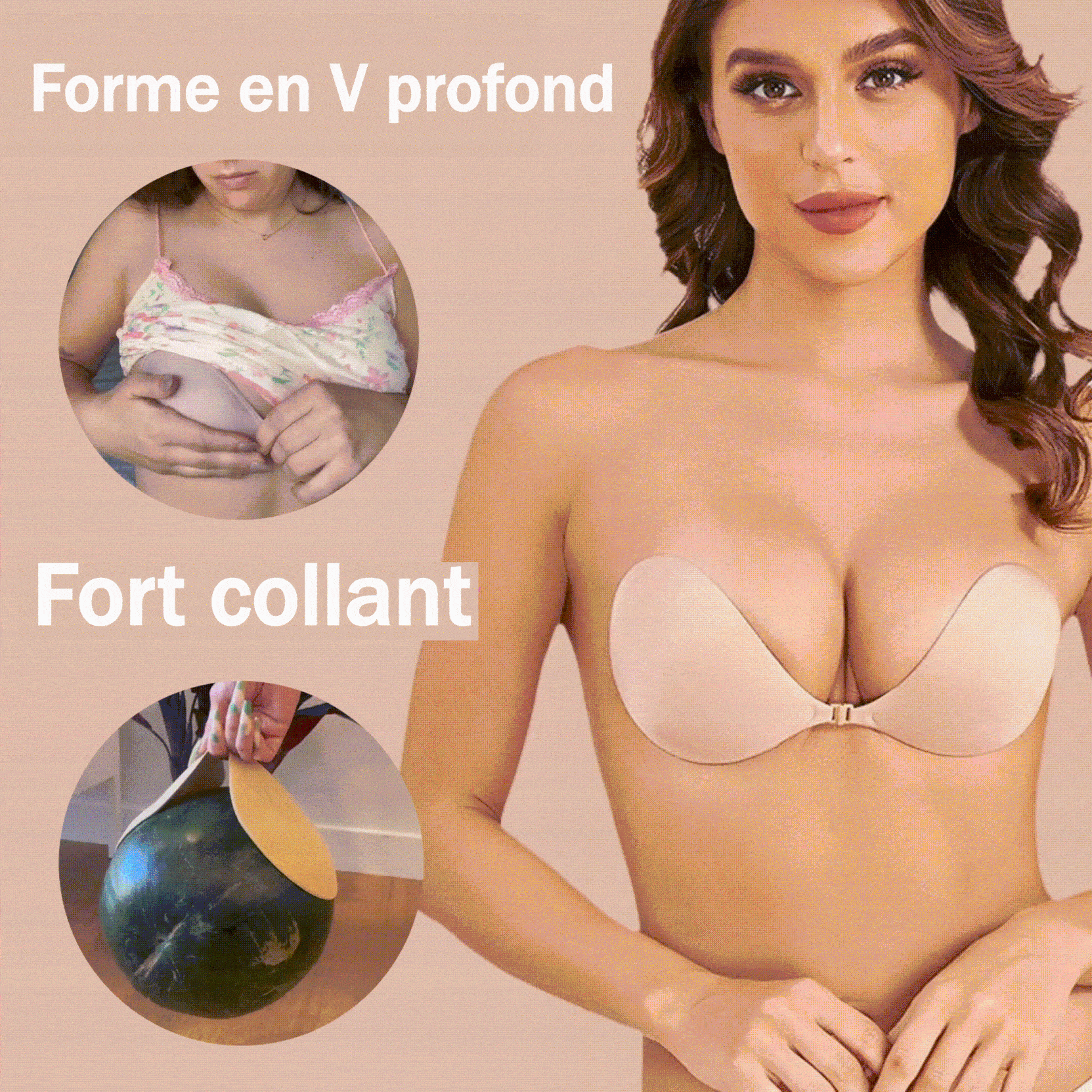 🔥GRANDE VENTE – 49% DE RÉDUCTION🔥Soutien-gorge push-up invisible collant réutilisable