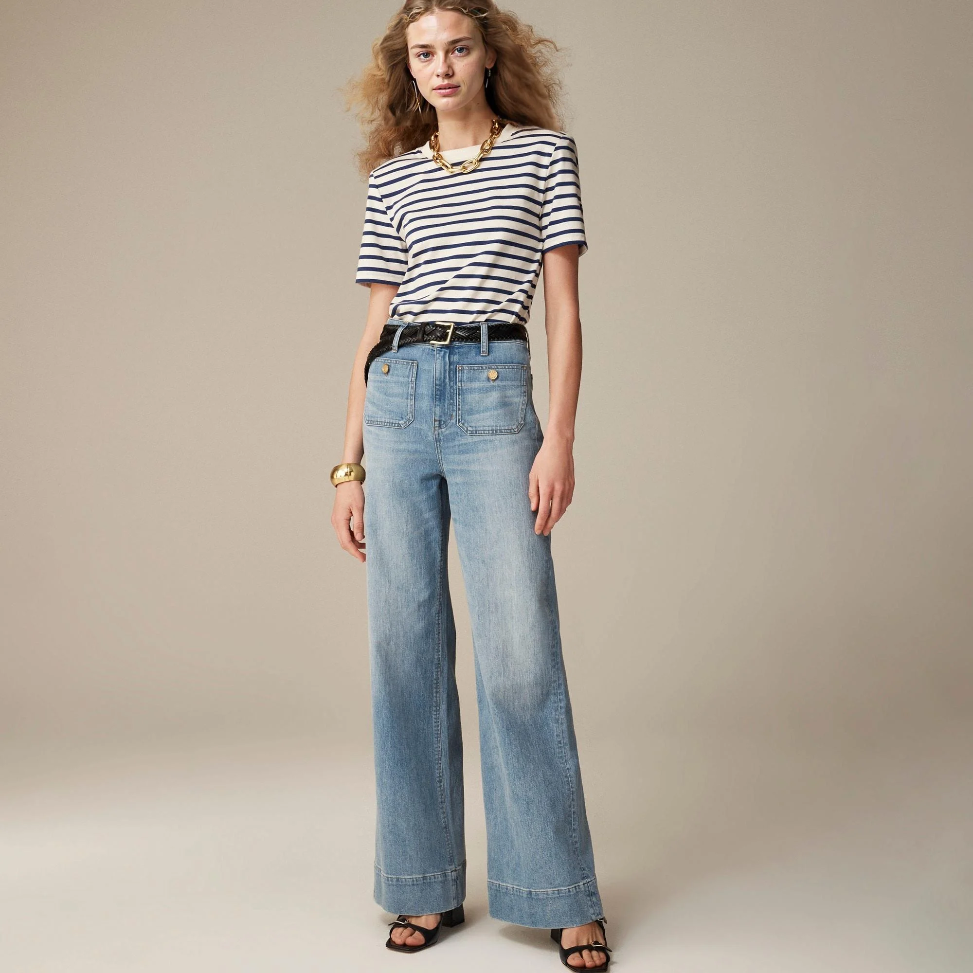 🏆️LAST DAY - HALF PRICE (Free Shipping)🔥Tummy Control Sailor Wide Leg Trouser