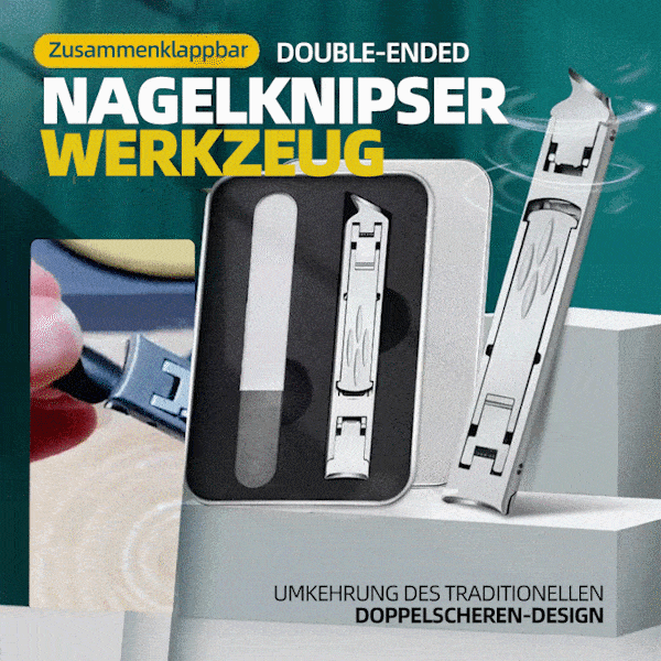 🔥Mehr kaufen, mehr sparen🔥Zusammenklappbarer Nagelknipser mit zwei Enden
