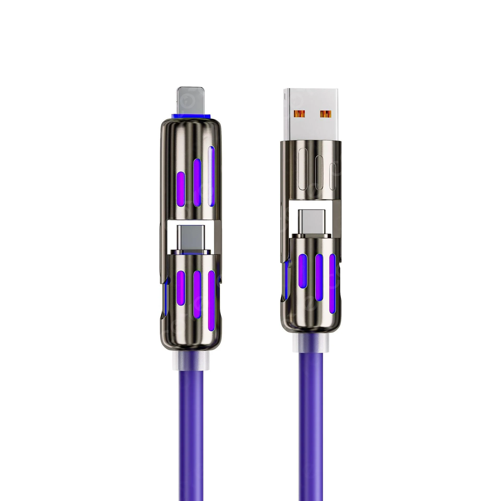 🎁LAST DAY 49% OFF📲240W⚡4-in-1 Cable Super Fast Charging Liquid Silicone Data Cord