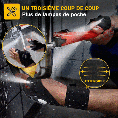 🎄Vente de Noël 49 % de réduction - Gants étanches avec lampe de poche LED