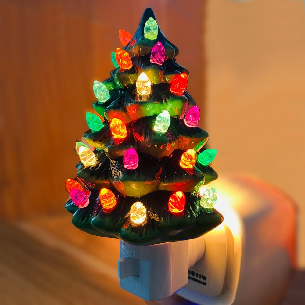 🔥Weihnachts-Vorverkauf – 49 % RABATT🎄Weihnachtskeramisches Baum-Nachtlicht