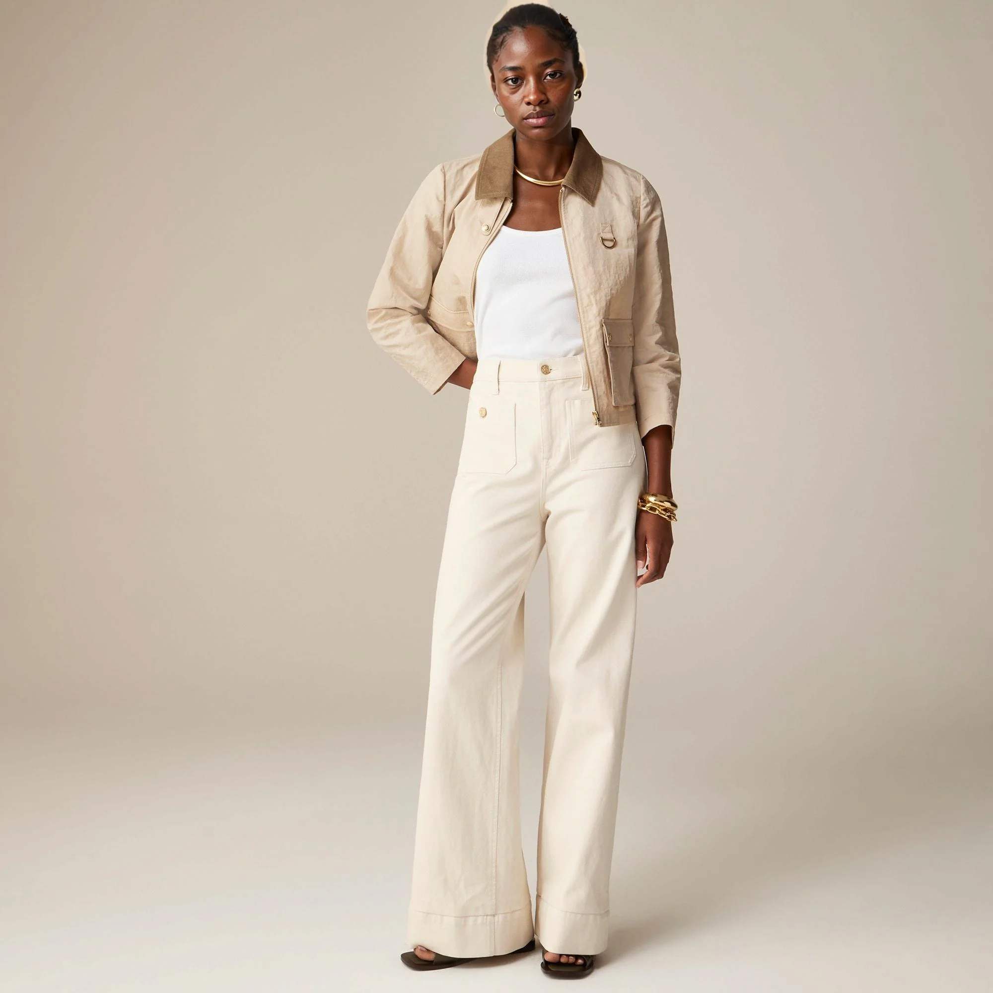 📢Half Price Clearance on Brand Counter Drops👖Tummy Control Sailor Wide Leg Trouser