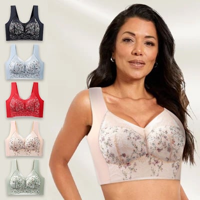 🔥BLACK FRIDAY LIMITED SALE Buy 1 Get 2 Free(Add 3 To The Cart)😍-Plus Size Seamless Push Up Wireless Bra