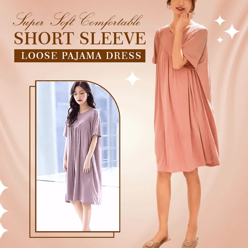🔥LAST DAY 60% OFF 🔥Super Soft Comfortable Short Sleeve Loose Pajama Dress