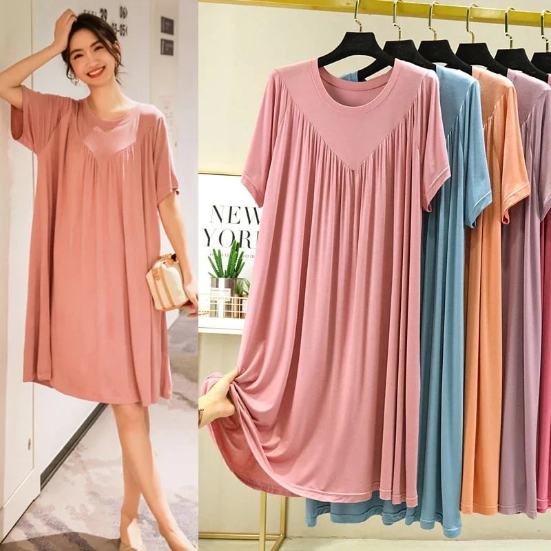 🔥LAST DAY 60% OFF 🔥Super Soft Comfortable Short Sleeve Loose Pajama Dress