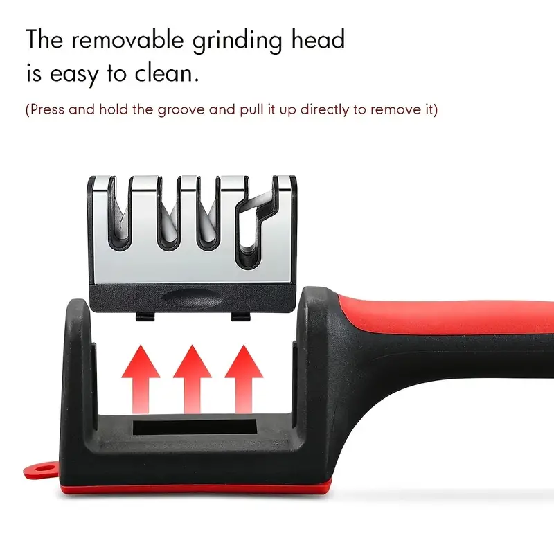 Professional 4-Stage Knife Sharpener: Sharpen Your Knives with Tungsten, Diamond & Ceramic Stones!