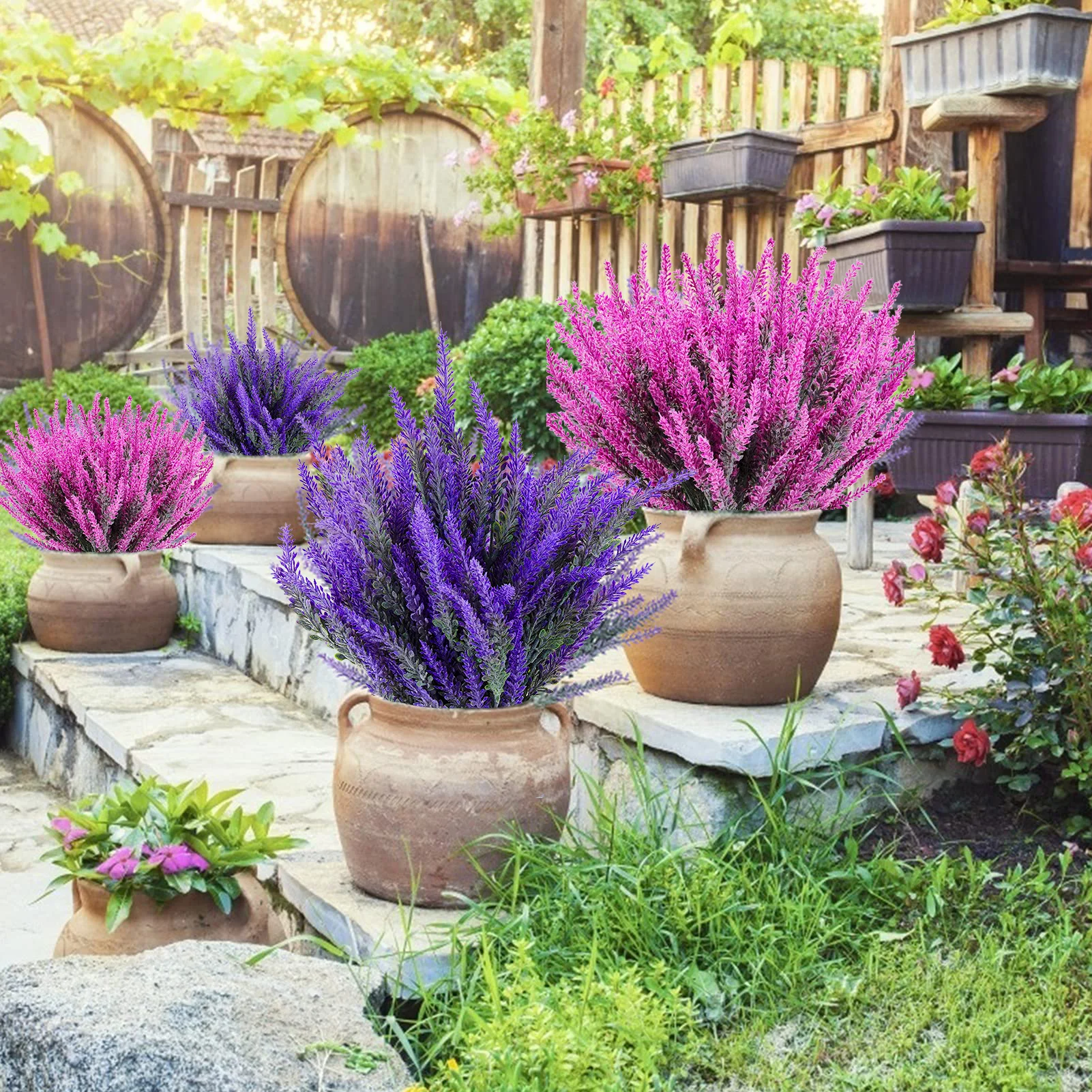 💐Ventes chaudes - 49% de réduction🌸Fleurs de lavande artificielles d'extérieur