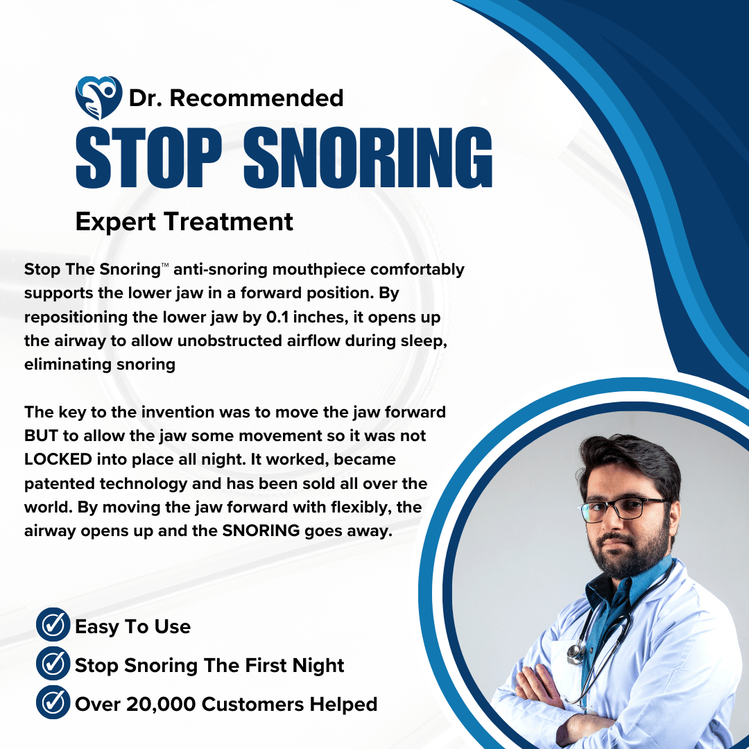 STOP THE SNORINGTM -Anti Snoring Mouthpiece- HELPING MILLIONS OF SNORERS & THEIR SLEEP PARTNERS