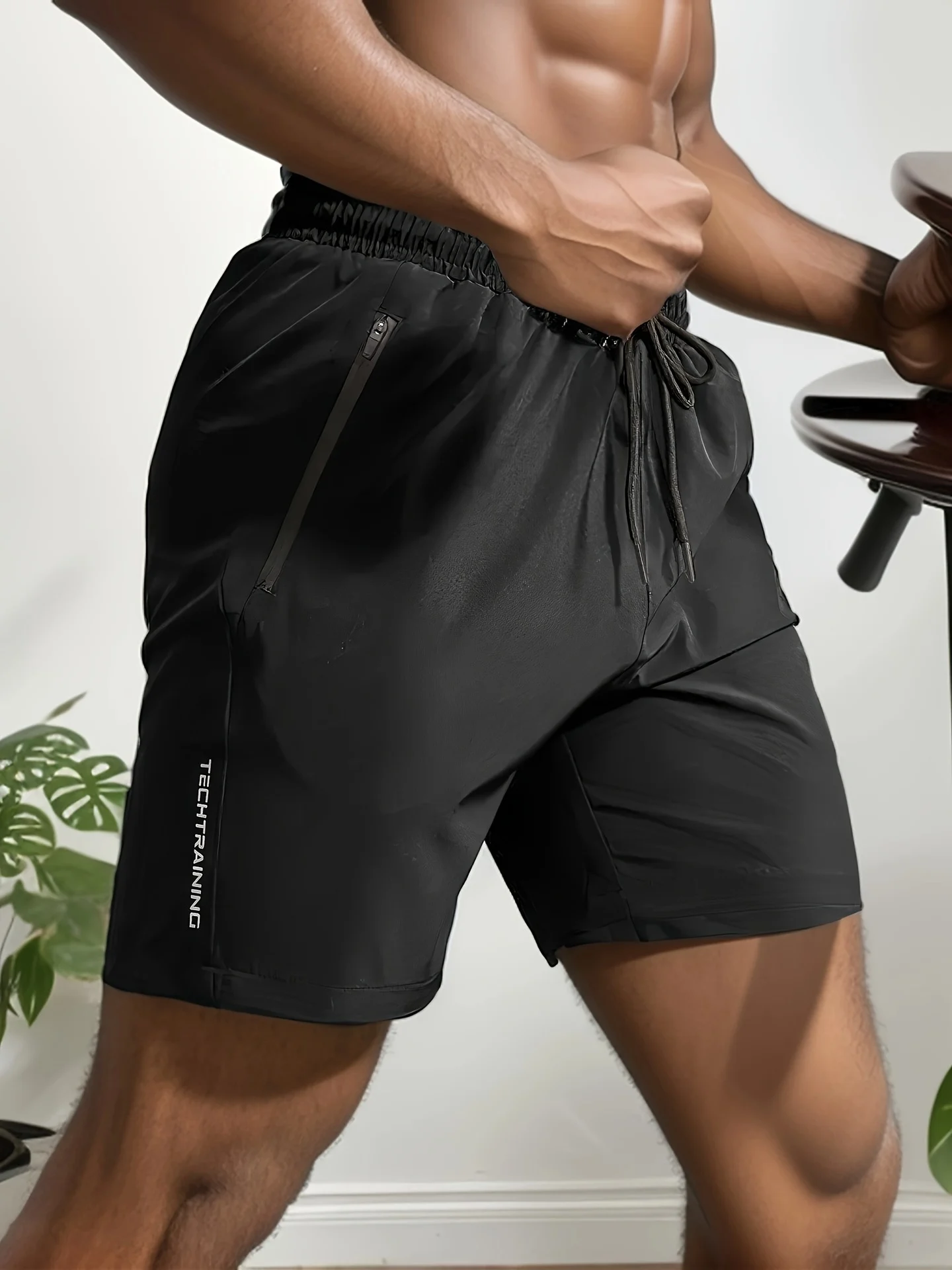 💥OFERTA DEL ÚLTIMO DÍA 49%OFF💥Shorts con cintura con cordón y estampado de letras para hombre