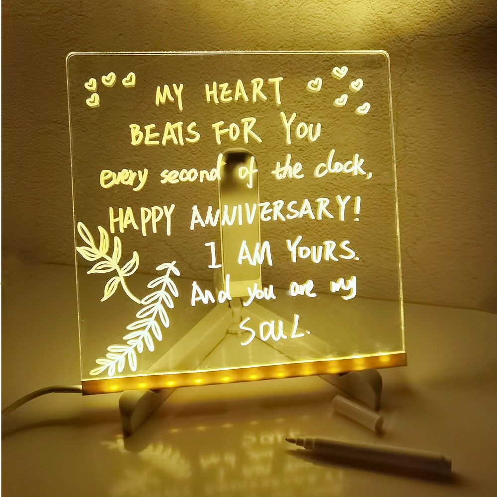 (🌲Christmas Hot Sale🎁)-✨LED Transparent Luminous Notepad With Color Pens🎨