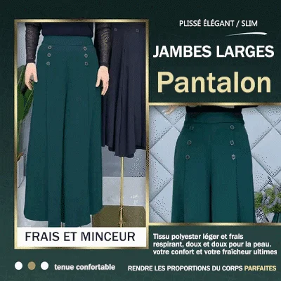 🔥Achetez 2 économisez 10%&Livraison gratuite🔥Pantalon large plissé élégant et élégant