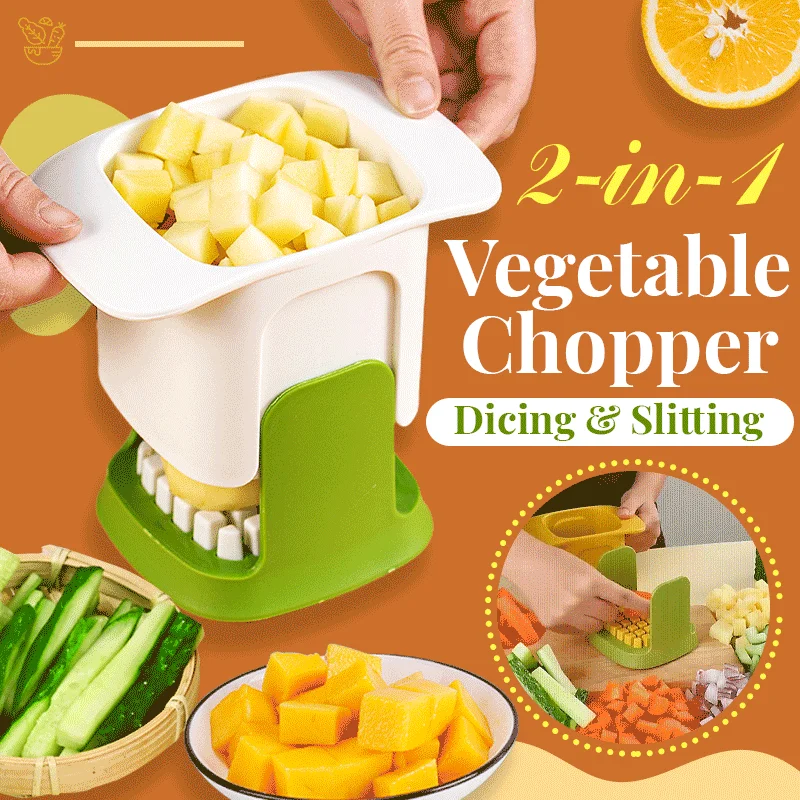 🔥Vente chaude-49% DE RÉDUCTION🎁-😍Hachoir à légumes 2 en 1 pour couper en dés et & tranches