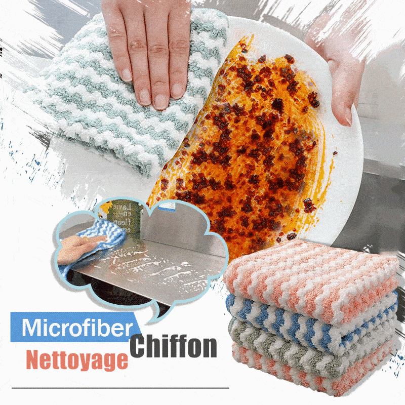 ⏰2 paquets, 2 gratuits✨✨Chiffons de nettoyage en microfibre (5 pièces par paquet)