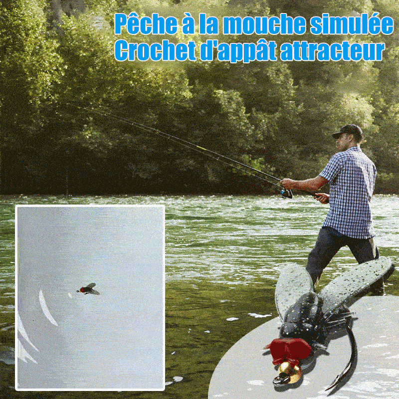 🏆VENTE DU DERNIER JOUR 49% DE RÉDUCTION💖-Crochet d'appât d'attracteur de pêche à mouches simulées