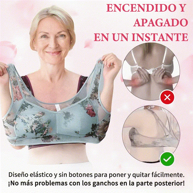 🎁Último día paga 1 recibe 3 piezas❄️sujetador refrescante de encaje y seda helada