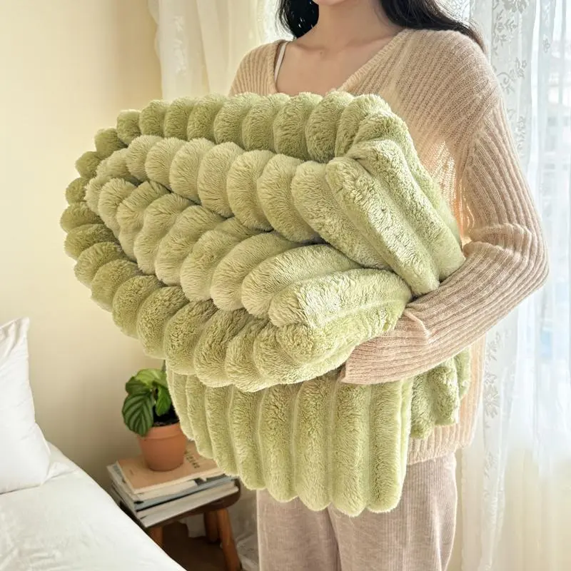 🎄Weihnachtsverkauf - 49% RABATT🎁Bestseller dicke Kaninchen Plüsch Nap Decke