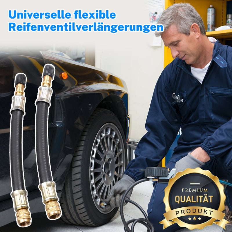 🔥Universelle flexible Reifenventilverlängerungen für Auto, Motorrad, Wohnmobil, LKW, Fahrrad, Roller
