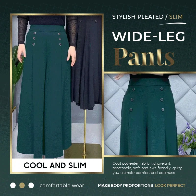 🔥Heiße Verkäufe 49% RABATT 🔥🔥Coole und schlanke, stilvolle, plissierte Hose mit weitem Bein