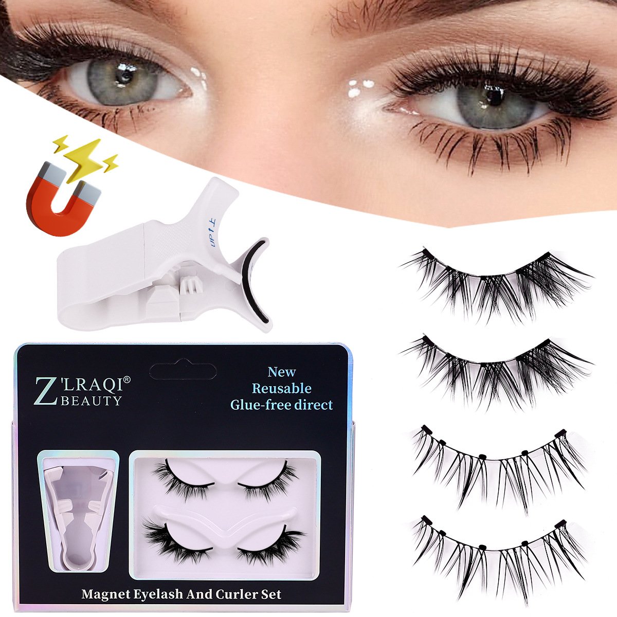 🔥Buy 2 Get 5% OFF,Buy 3 Get 15% OFF💥Premium Magnetic Eyelashes | Easy, Quick, Safe!
