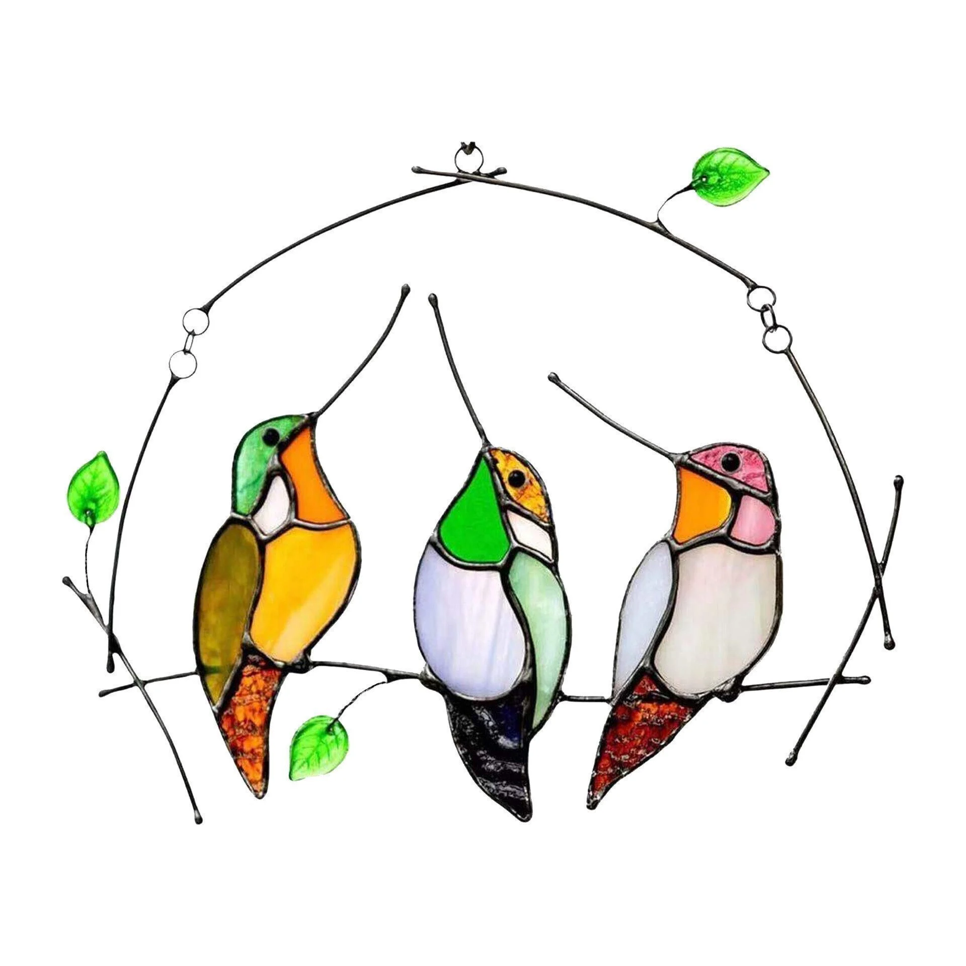 Last Day Special Sale 🐦The Best Gift-Birds Stained Window Panel Hangings🎁