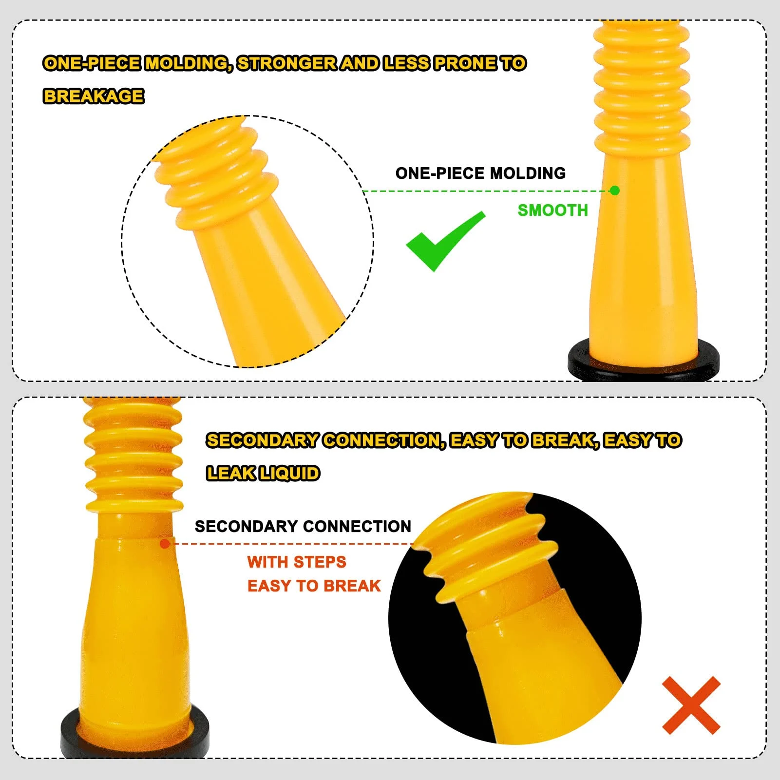 🔥HOT SALE 49% OFF🔥Gas Can Spout Replacement(No Spill Gas Can Nozzle with Fuel Vent Caps)