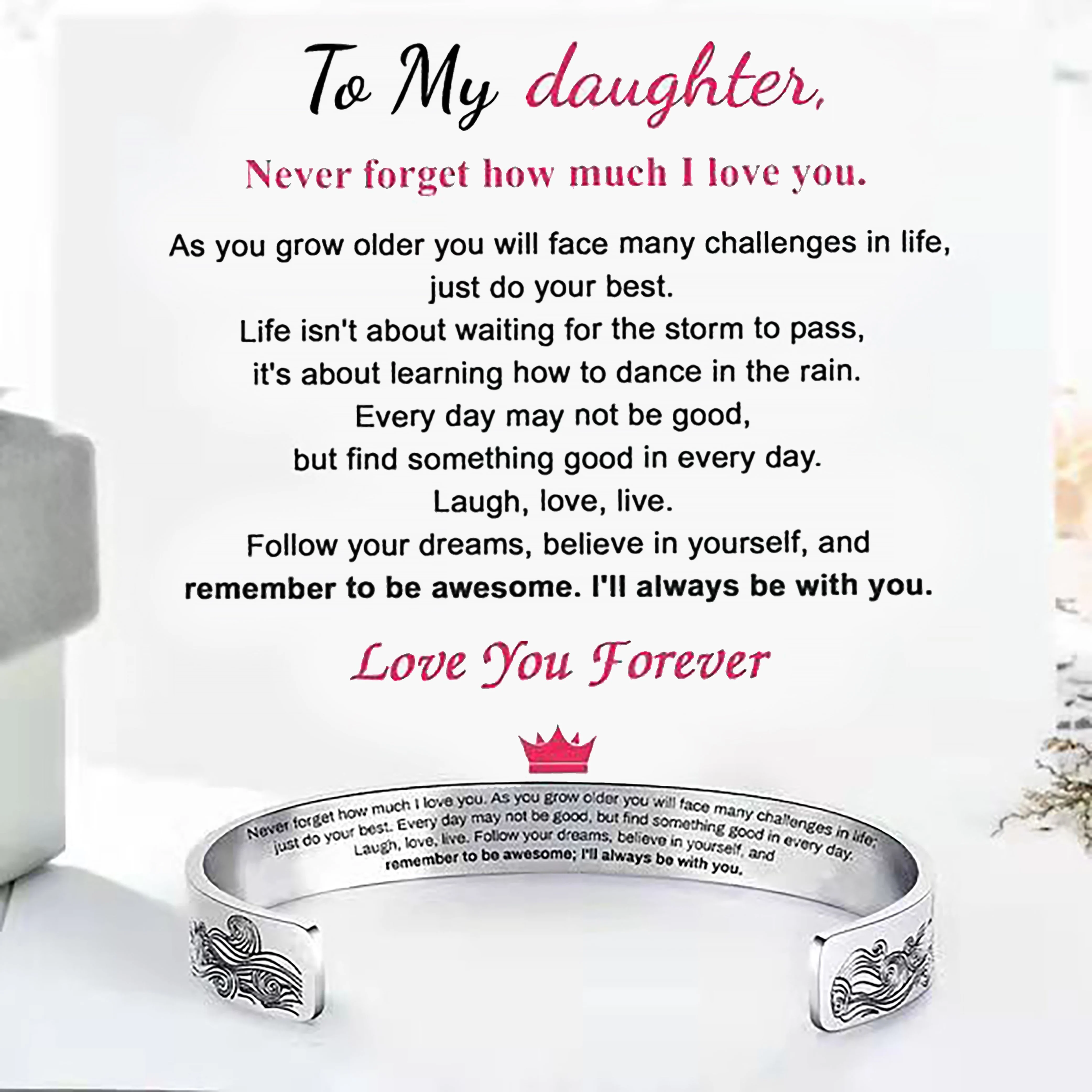 🔥Promotion- 49% OFF🎁To My Granddaughter - I Will Always Be With You - Love You Forever Bracelet