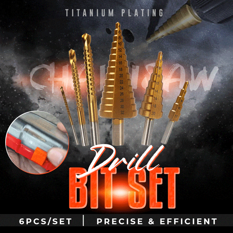 🔥Last Day Promotion - 49% OFF🎁Titanium Plating Drill Bit Set(6pcs)-BUY 2 GET EXTRA 10% OFF