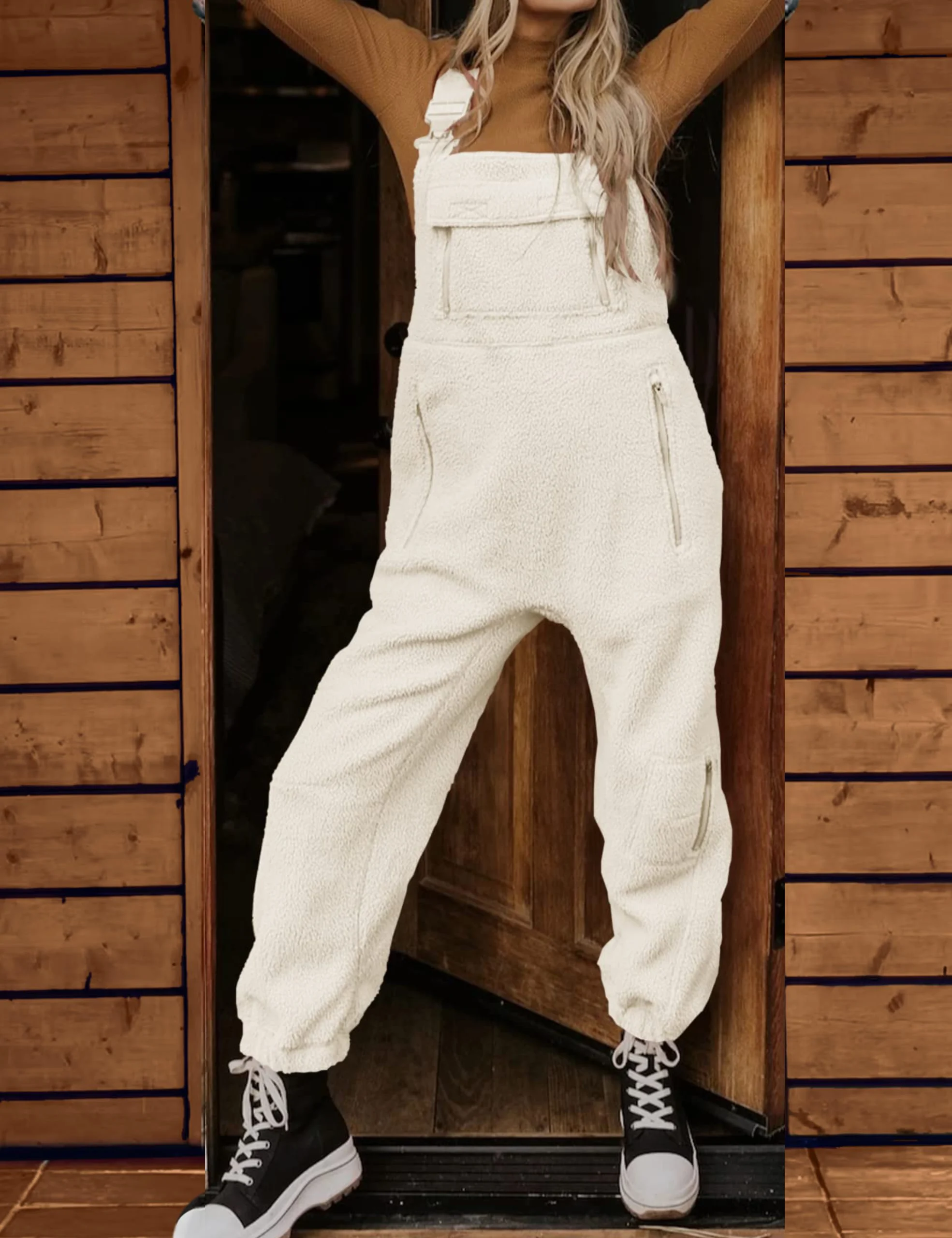 ✨Women's Fleece Warm Overalls Loose Casual Jumpsuits (Buy 2 Free Shipping)