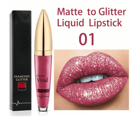 (Hot Sale- SAVE 47% OFF)Diamond Lip Gloss Matte To Glitter Liquid Lipstick Waterproof
