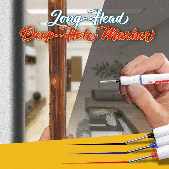 (🔥HOT SALE NOW- 49% OFF🔥) Long Head Deep Hole Marker(3 colors/Set)--BUY 3 GET 2 FREE NOW