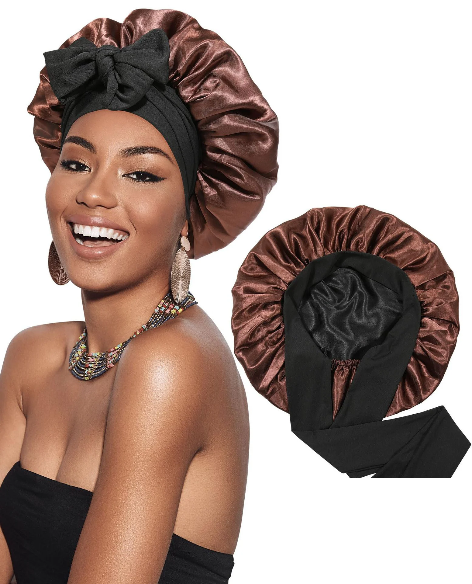 💥This Week's Special Price -Buy 1 Get 1 Free🥳Layered Satin Hair Care Bonnet