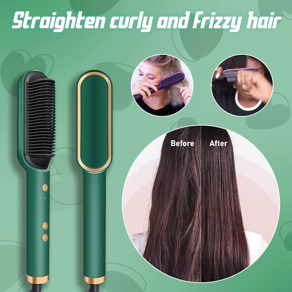 (🔥Hot Promotion-SAVE 49% OFF)-Negative Iong Hair Straightener Styling Comb