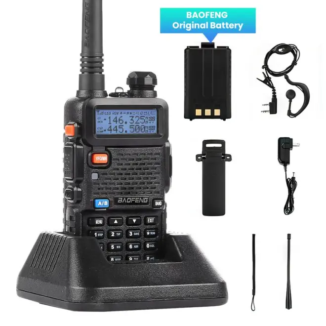 🔥BAOFENG UV-5R Ham Radios Long Range—8W Dual Band Rechargeable Walkie Talkie Portable Two-Way Radios